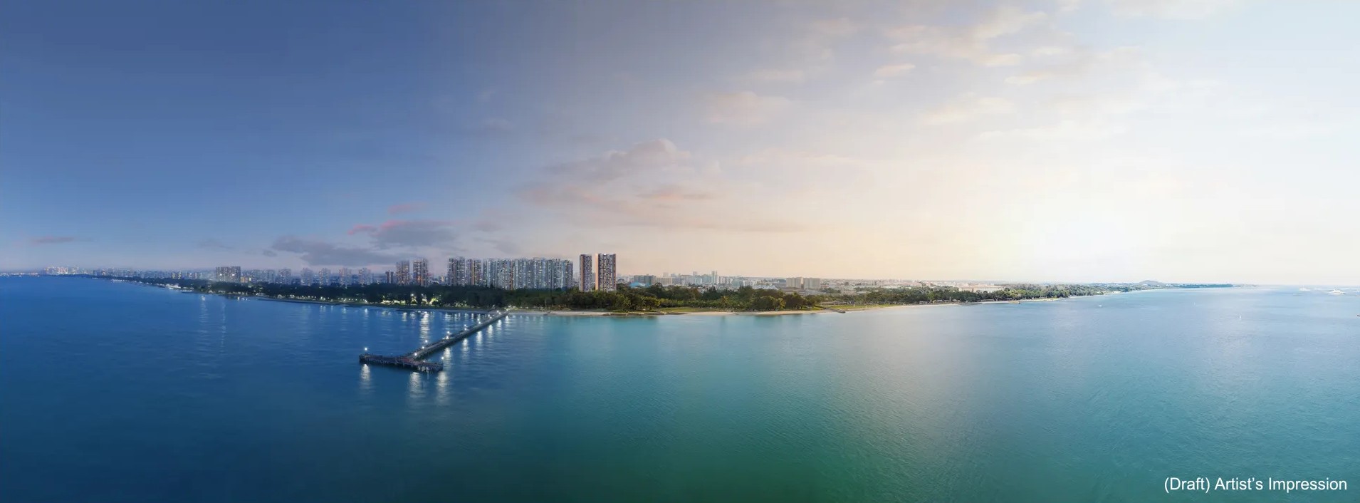 Panoramic Seafront Aerial View